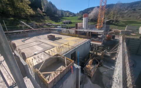 Betonierung der Bodens der 3.5 Zimmerwohnung